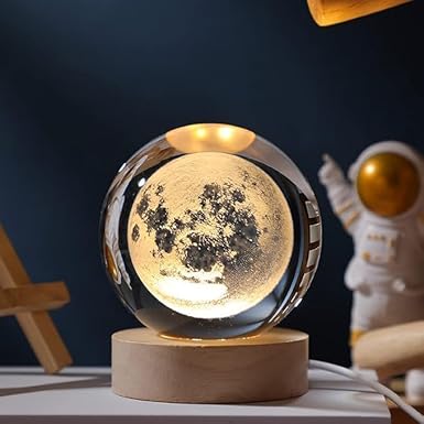 3D Moon Crystal Ball Night Lamp