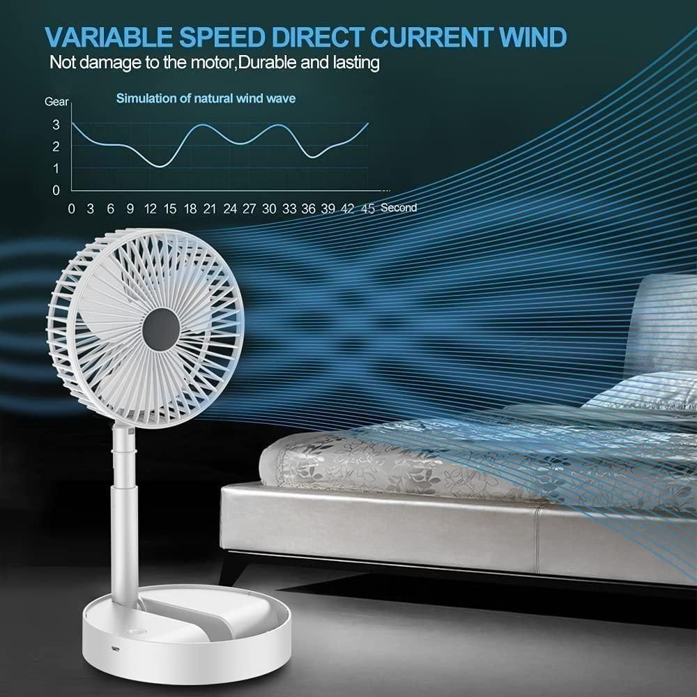 Chargable Table Fan (Height Adgustable and Telescopic